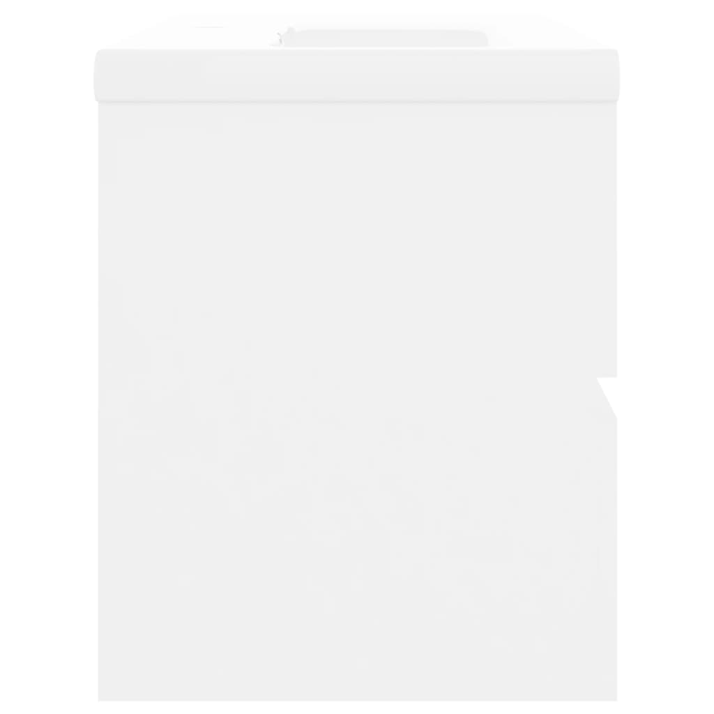 Waschbeckenunterschrank Mit Einbaubecken Holzwerkstoff Weiß