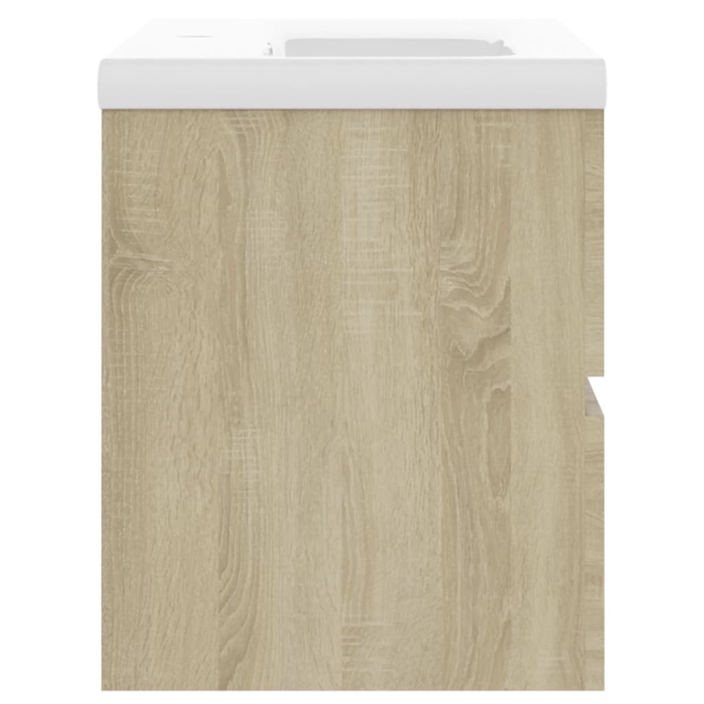 Waschbeckenunterschrank Einbaubecken Sonoma-Eiche Holzwerkstoff Sonoma Eiche