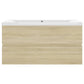 Waschbeckenunterschrank Einbaubecken Sonoma-Eiche Holzwerkstoff Sonoma Eiche