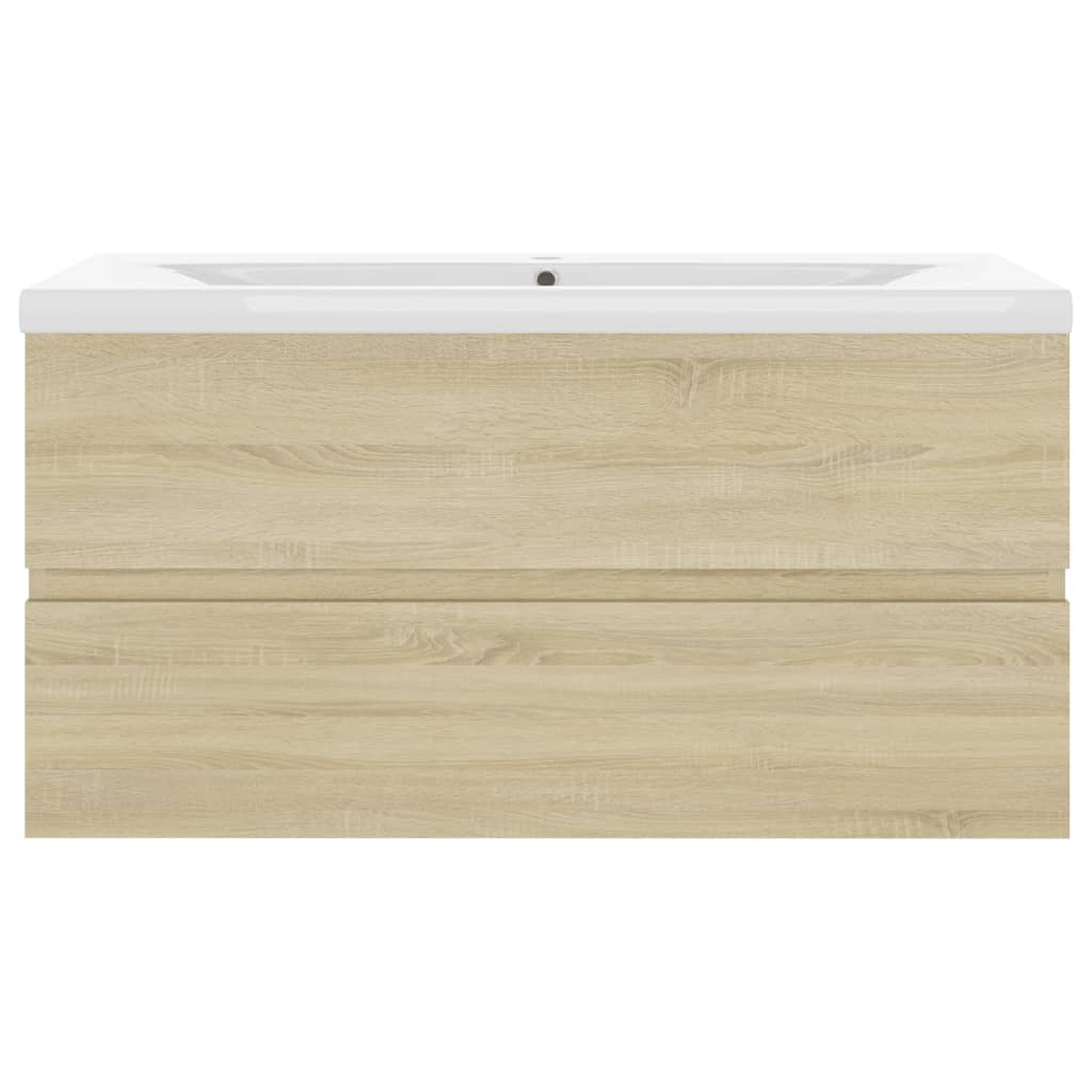 Waschbeckenunterschrank Einbaubecken Sonoma-Eiche Holzwerkstoff Sonoma Eiche