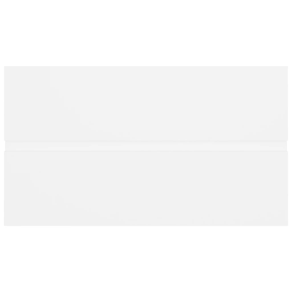 Waschbeckenunterschrank Mit Einbaubecken Holzwerkstoff Weiß