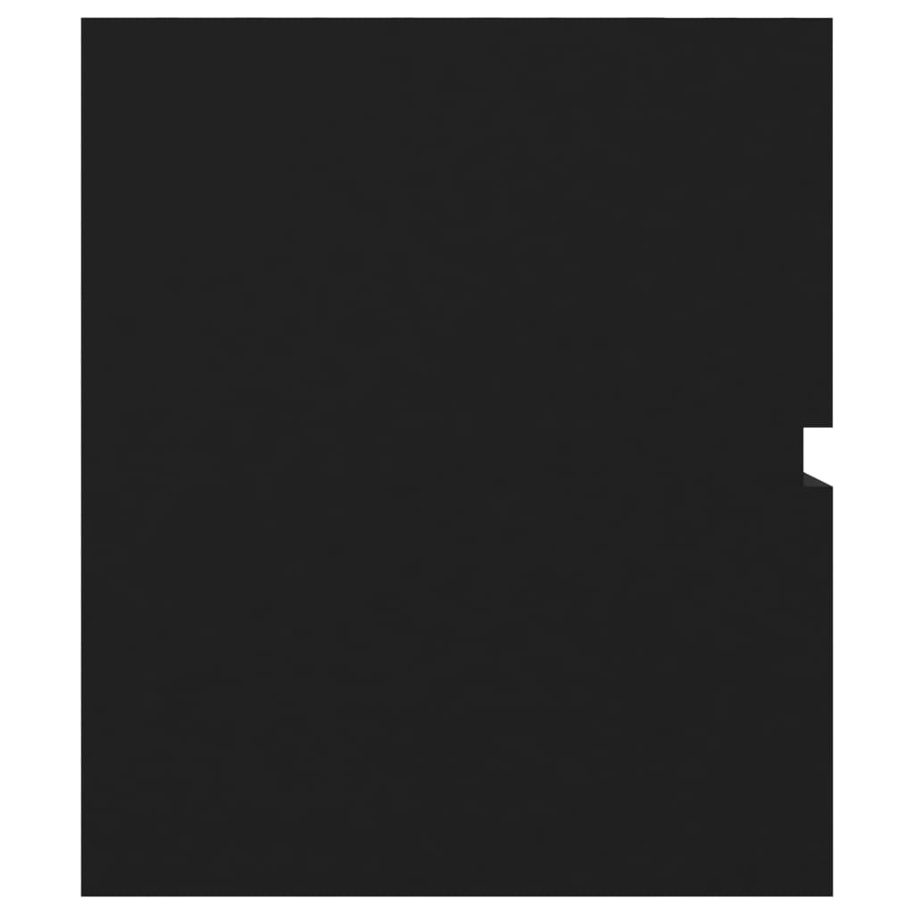 Waschbeckenunterschrank Mit Einbaubecken Holzwerkstoff Schwarz