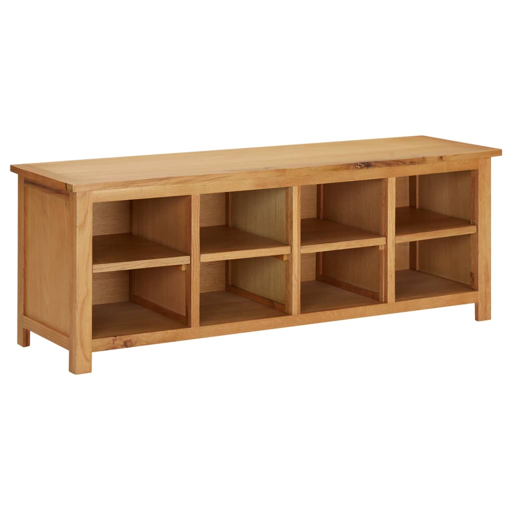 Schuhregal 114X37X45 Cm Massivholz Eiche