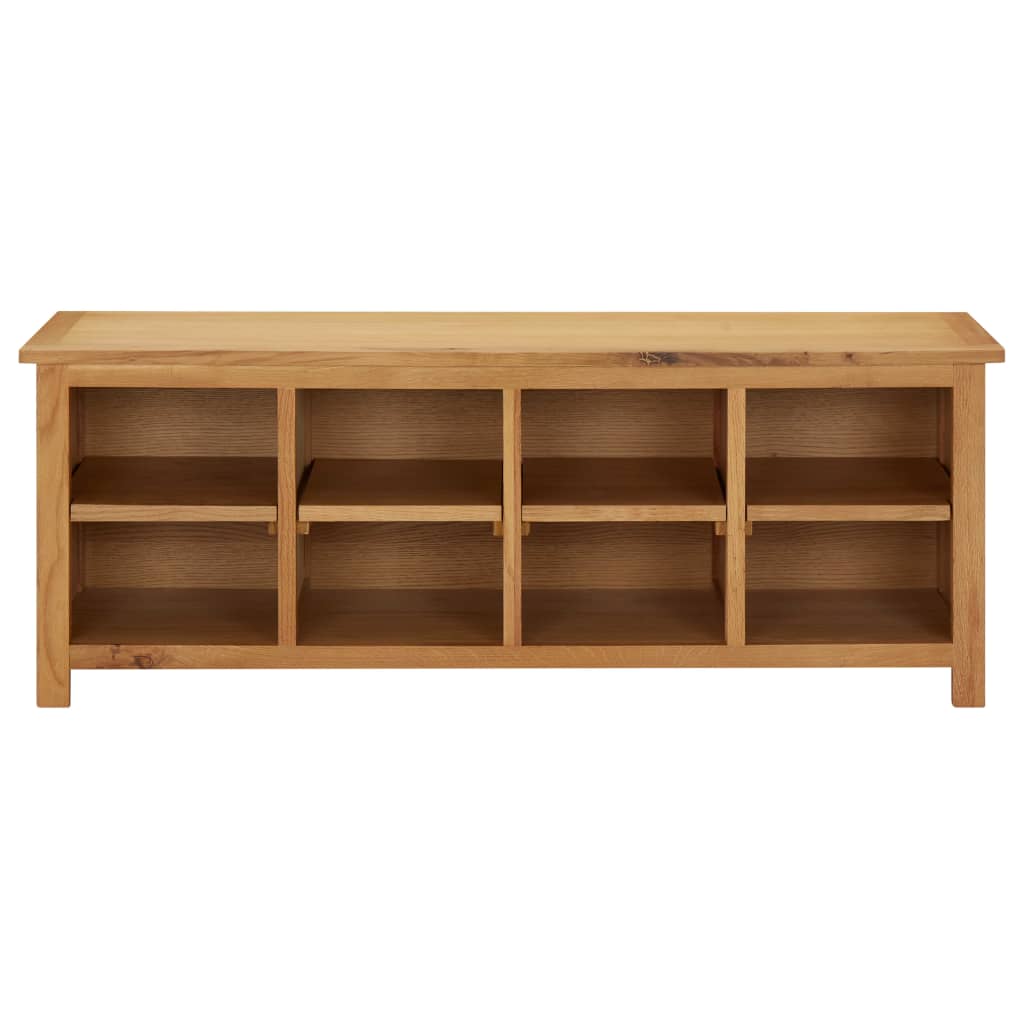 Schuhregal 114X37X45 Cm Massivholz Eiche