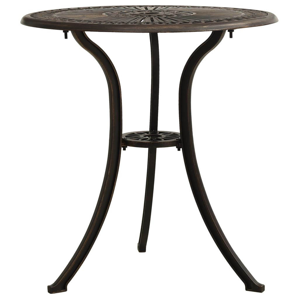 3-Tlg. Bistro-Set Aluminiumguss Bronzen