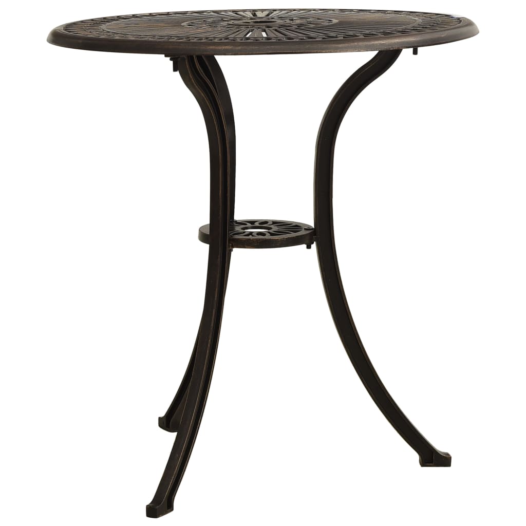 3-Tlg. Bistro-Set Aluminiumguss Bronzen