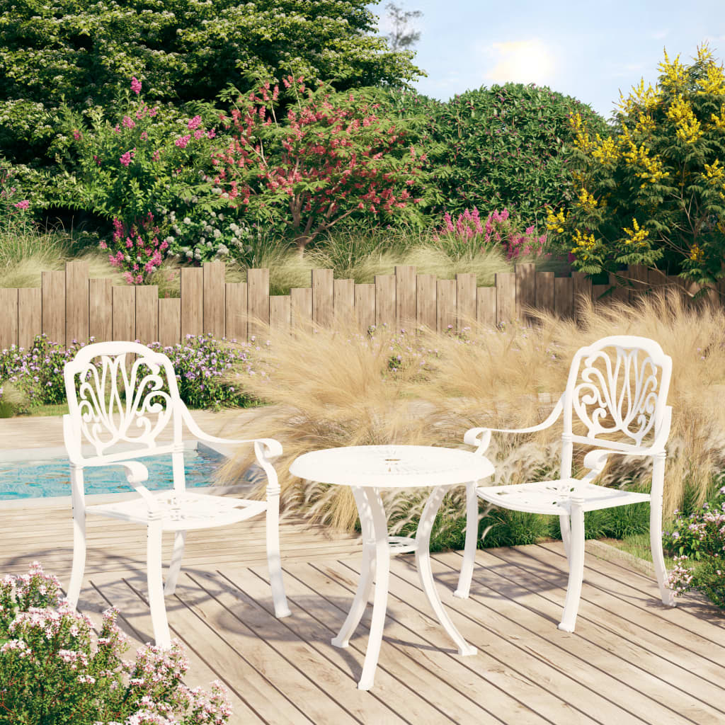 3-Tlg. Bistro-Set Aluminiumguss Bronzen