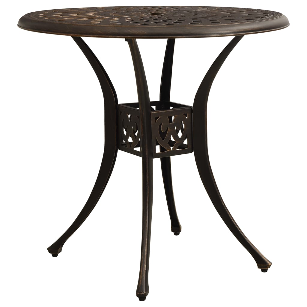 3-Tlg. Bistro-Set Aluminiumguss Bronzen
