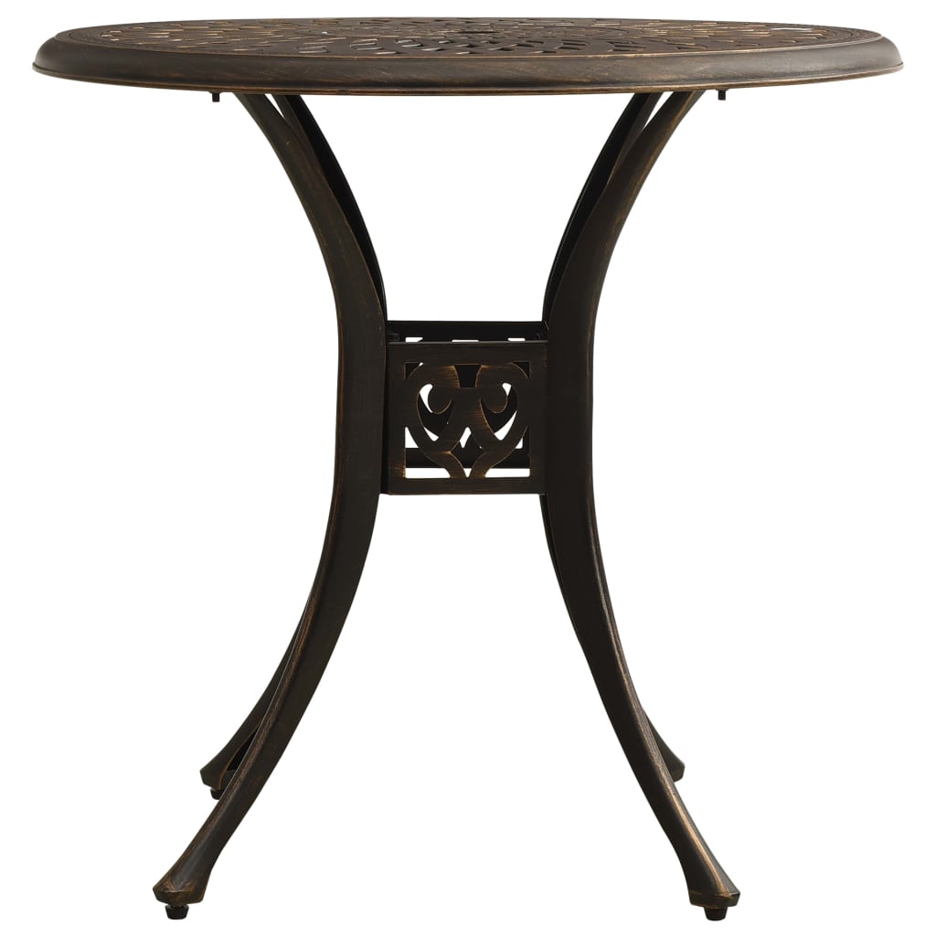 3-Tlg. Bistro-Set Aluminiumguss Bronzen