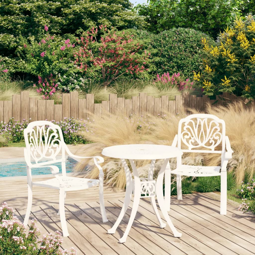 3-Tlg. Bistro-Set Aluminiumguss Bronzen