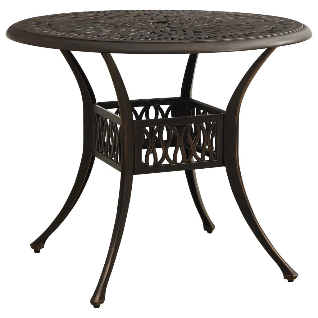 3-Tlg. Bistro-Set Aluminiumguss Bronzen