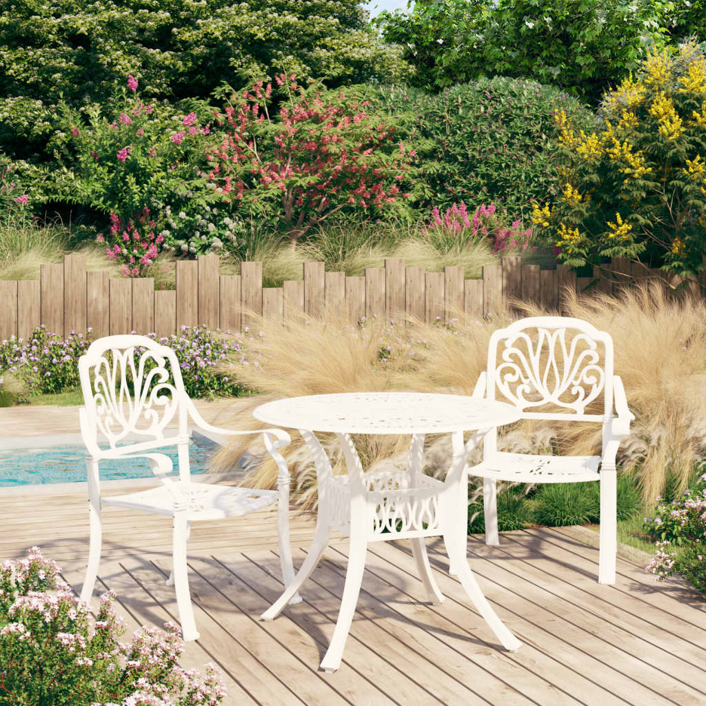 3-Tlg. Bistro-Set Aluminiumguss Bronzen