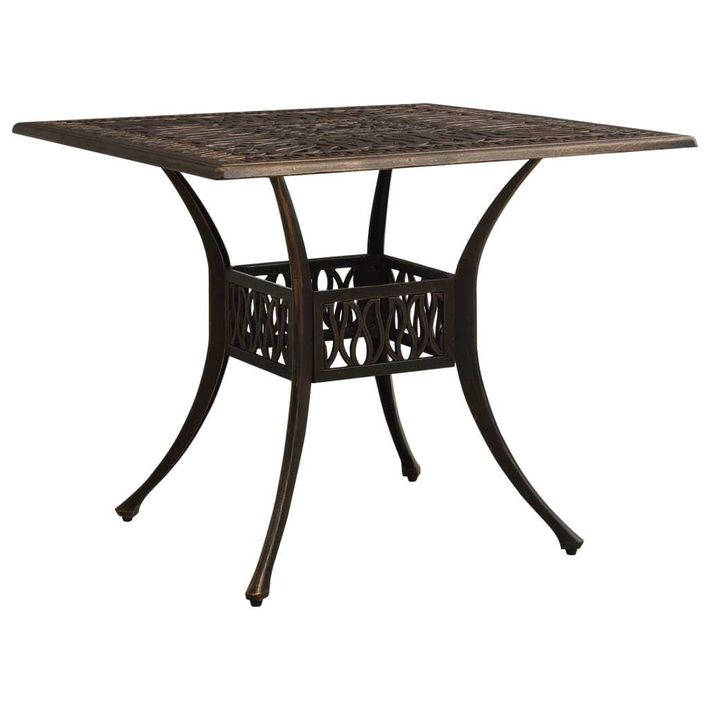 3-Tlg. Bistro-Set Aluminiumguss Bronzen