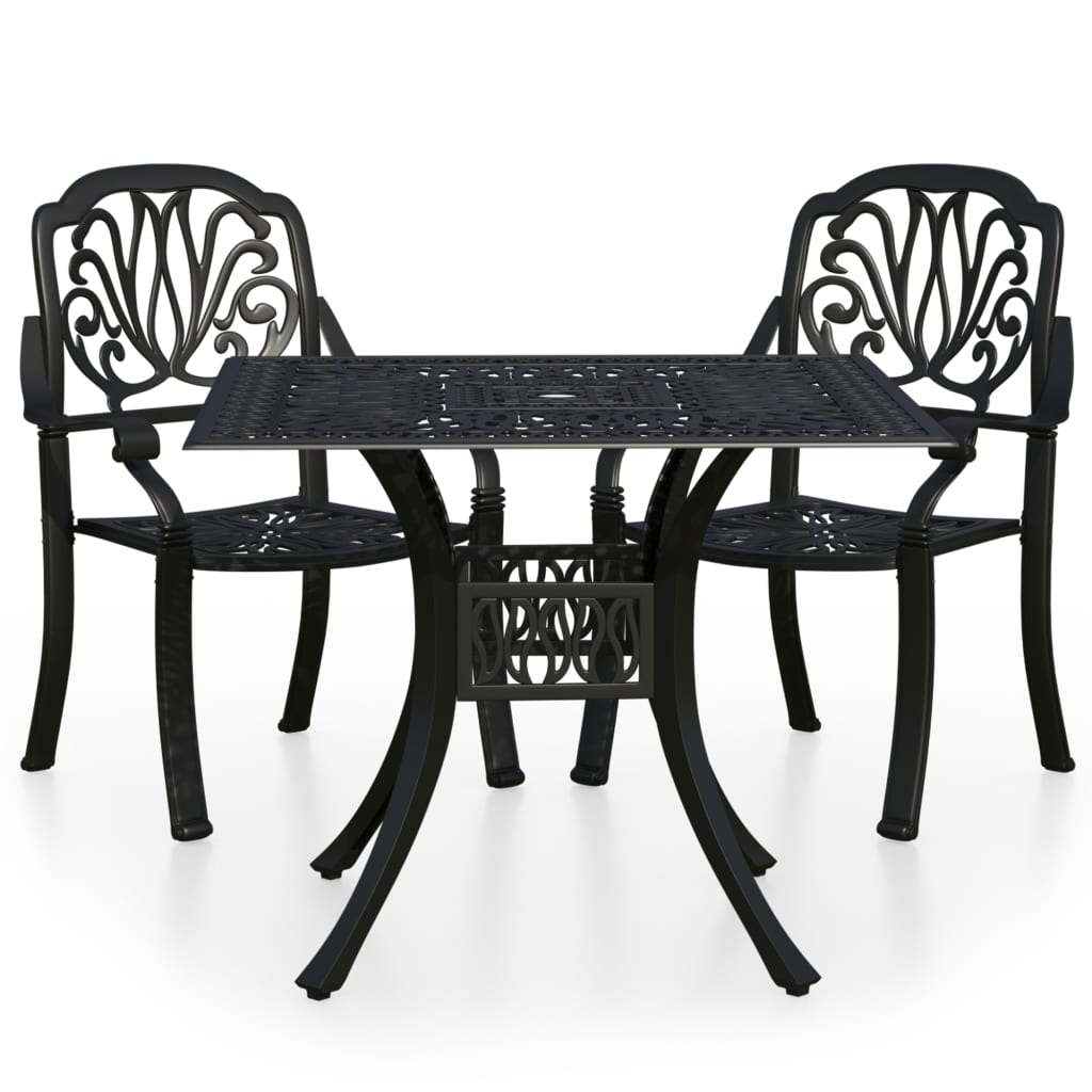 3-Tlg. Bistro-Set Aluminiumguss
