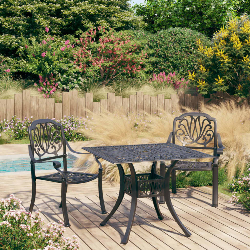 3-Tlg. Bistro-Set Aluminiumguss Bronzen