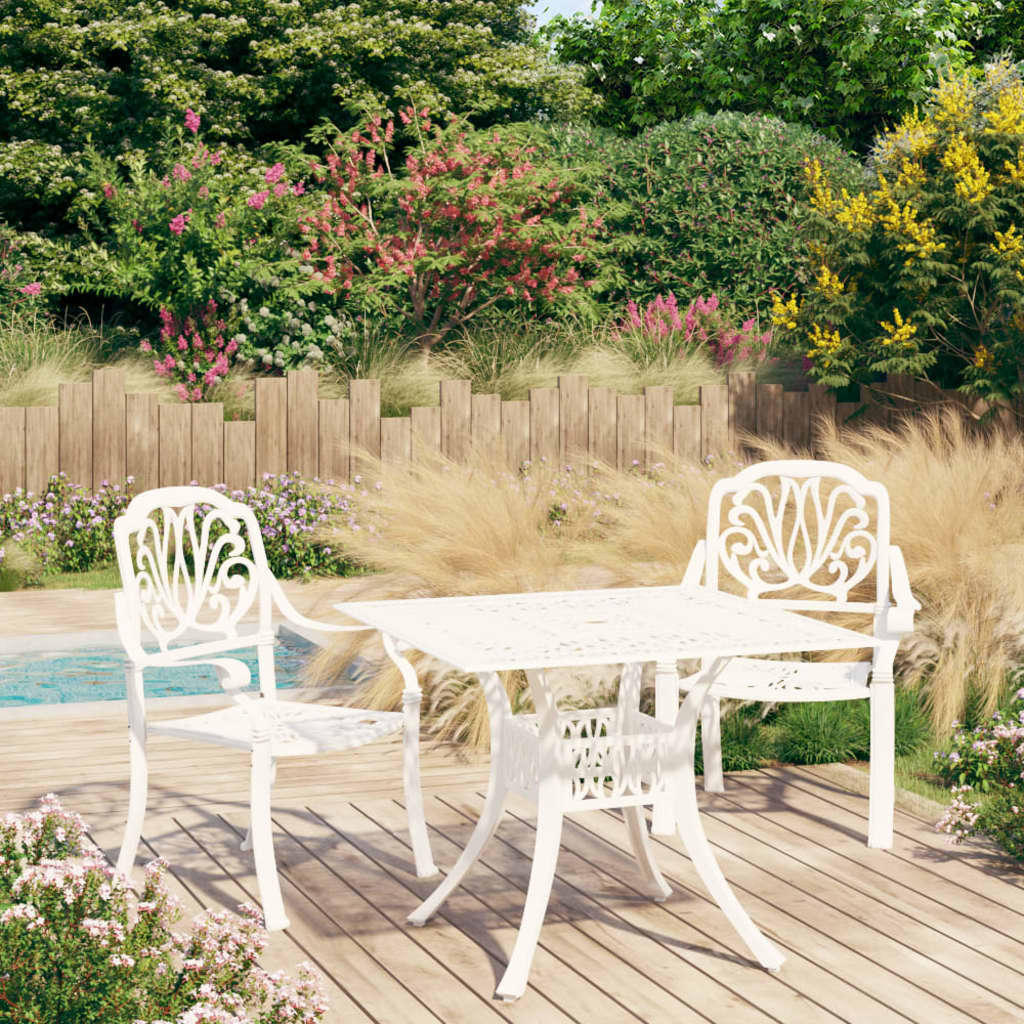 3-Tlg. Bistro-Set Aluminiumguss Bronzen