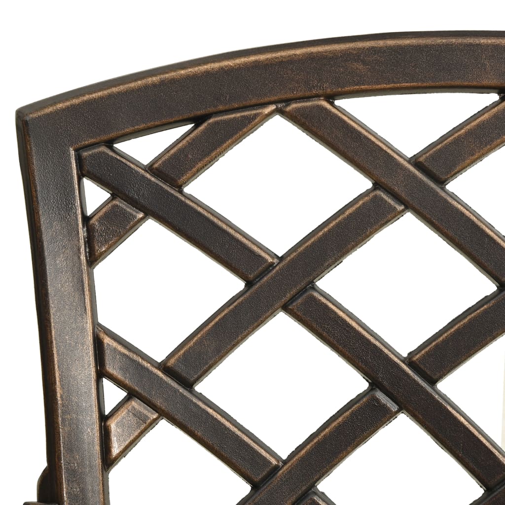 3-Tlg. Bistro-Set Aluminiumguss Bronzen