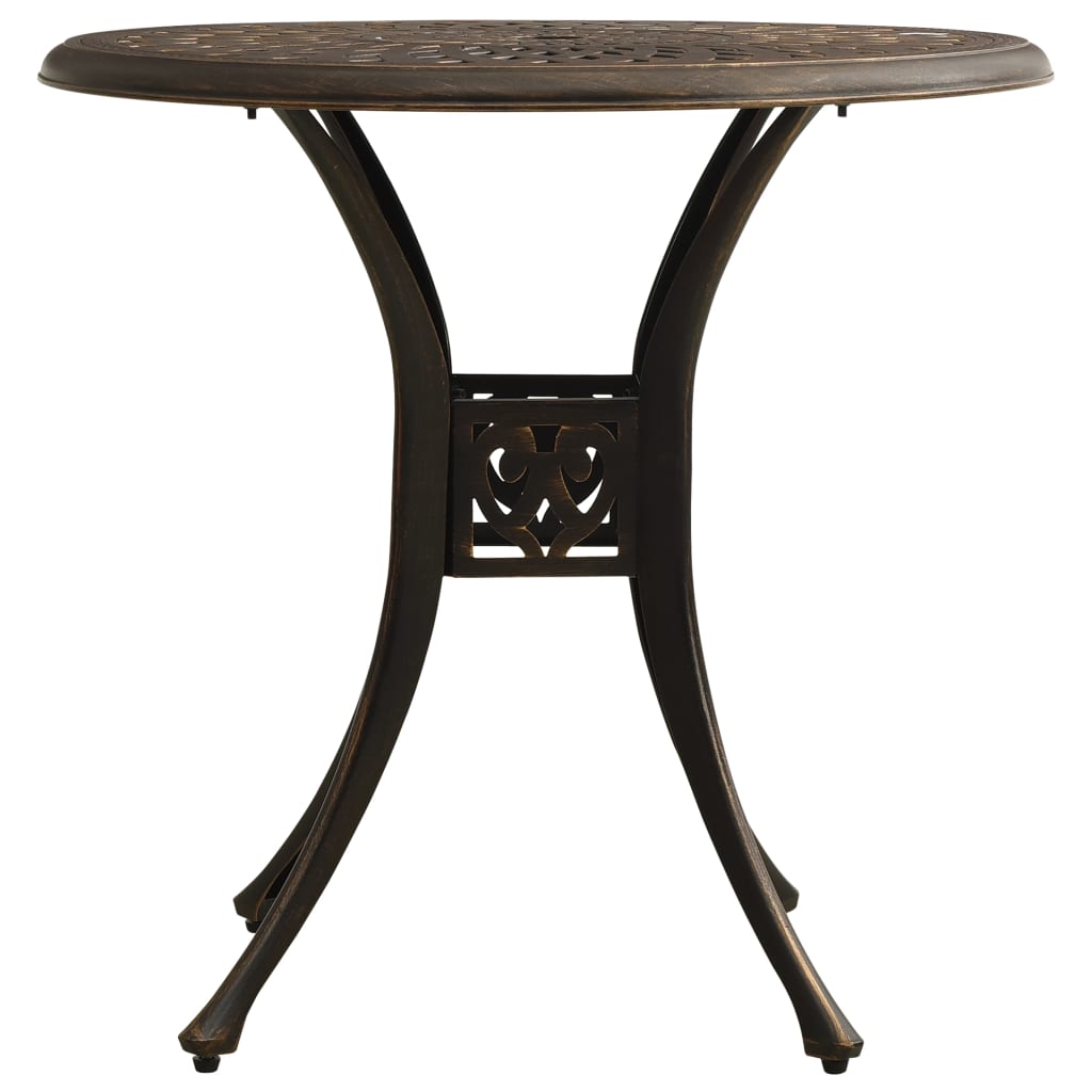 3-Tlg. Bistro-Set Aluminiumguss Bronzen