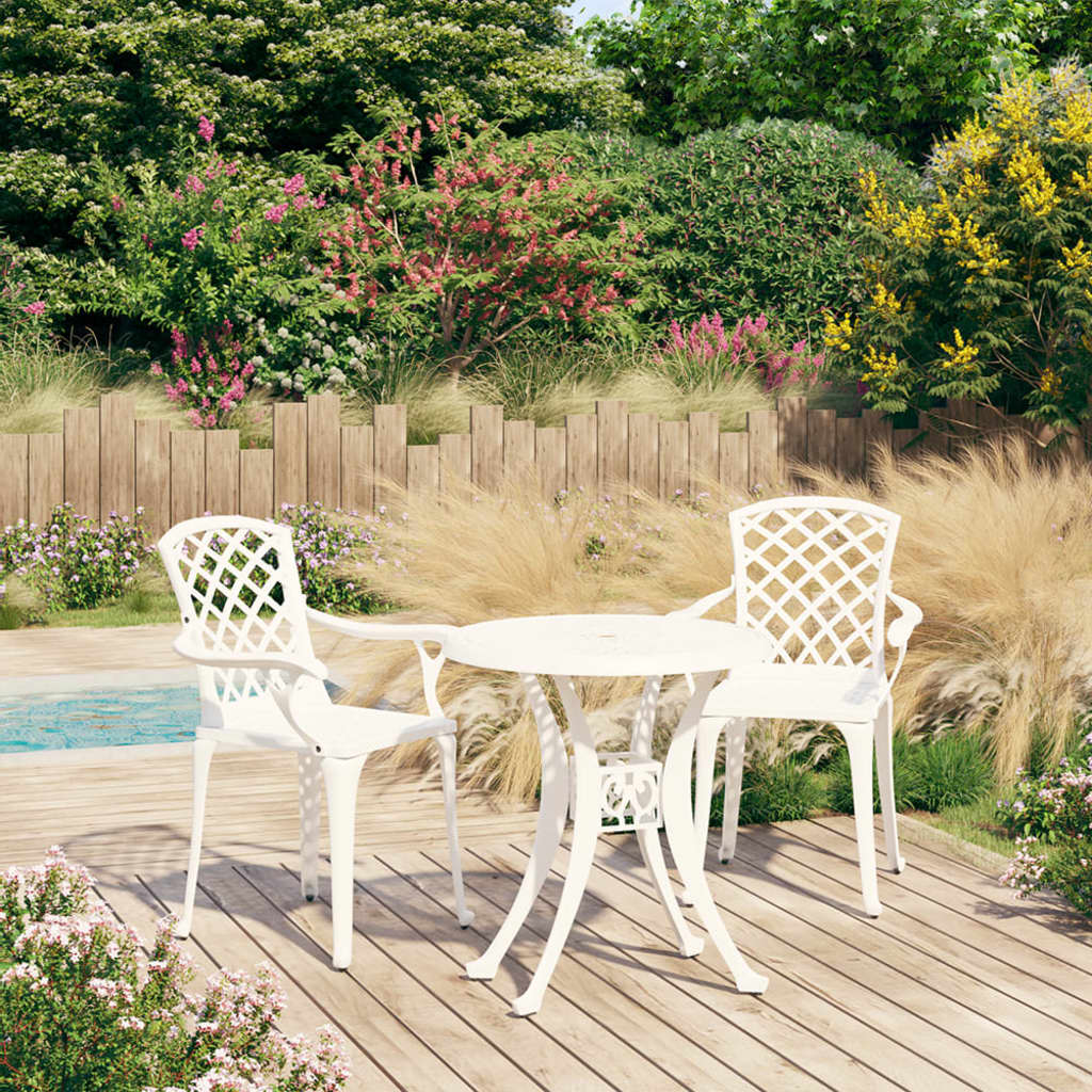 3-Tlg. Bistro-Set Aluminiumguss Bronzen