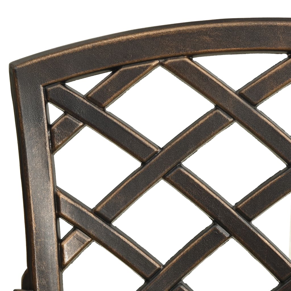 3-Tlg. Bistro-Set Aluminiumguss Bronzen