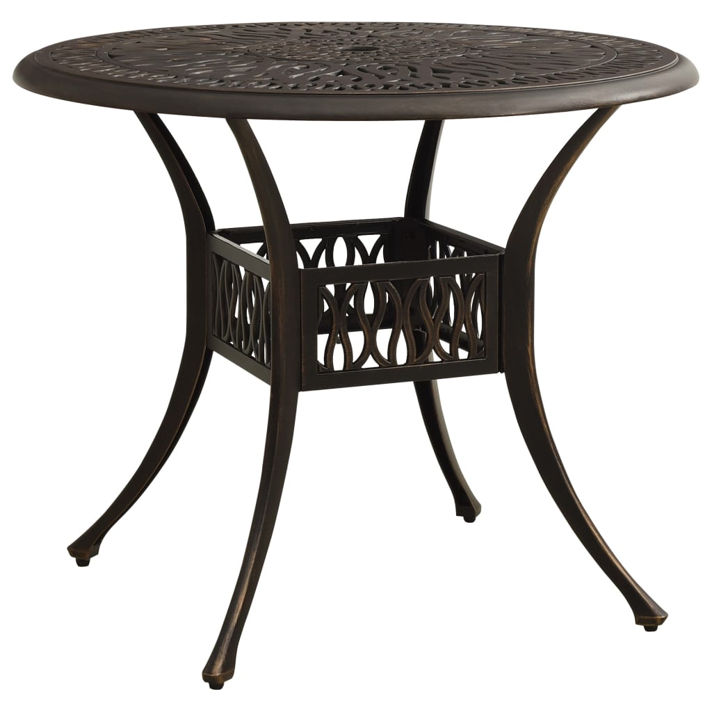 3-Tlg. Bistro-Set Aluminiumguss Bronzen