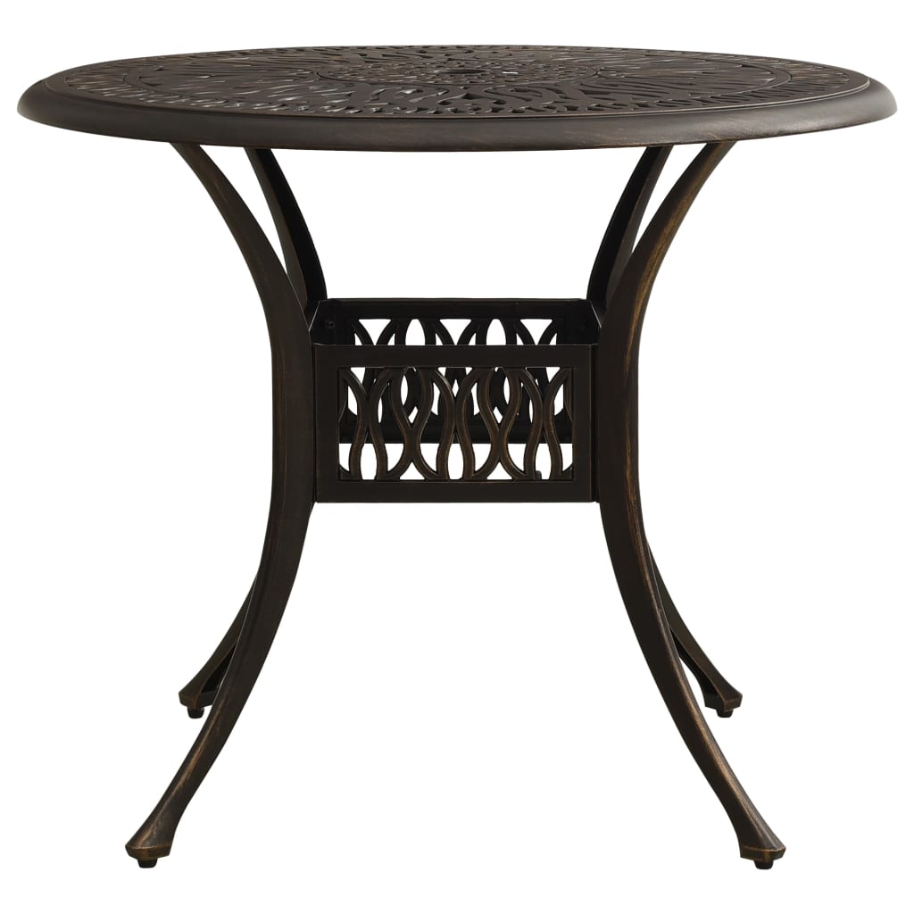 3-Tlg. Bistro-Set Aluminiumguss Bronzen