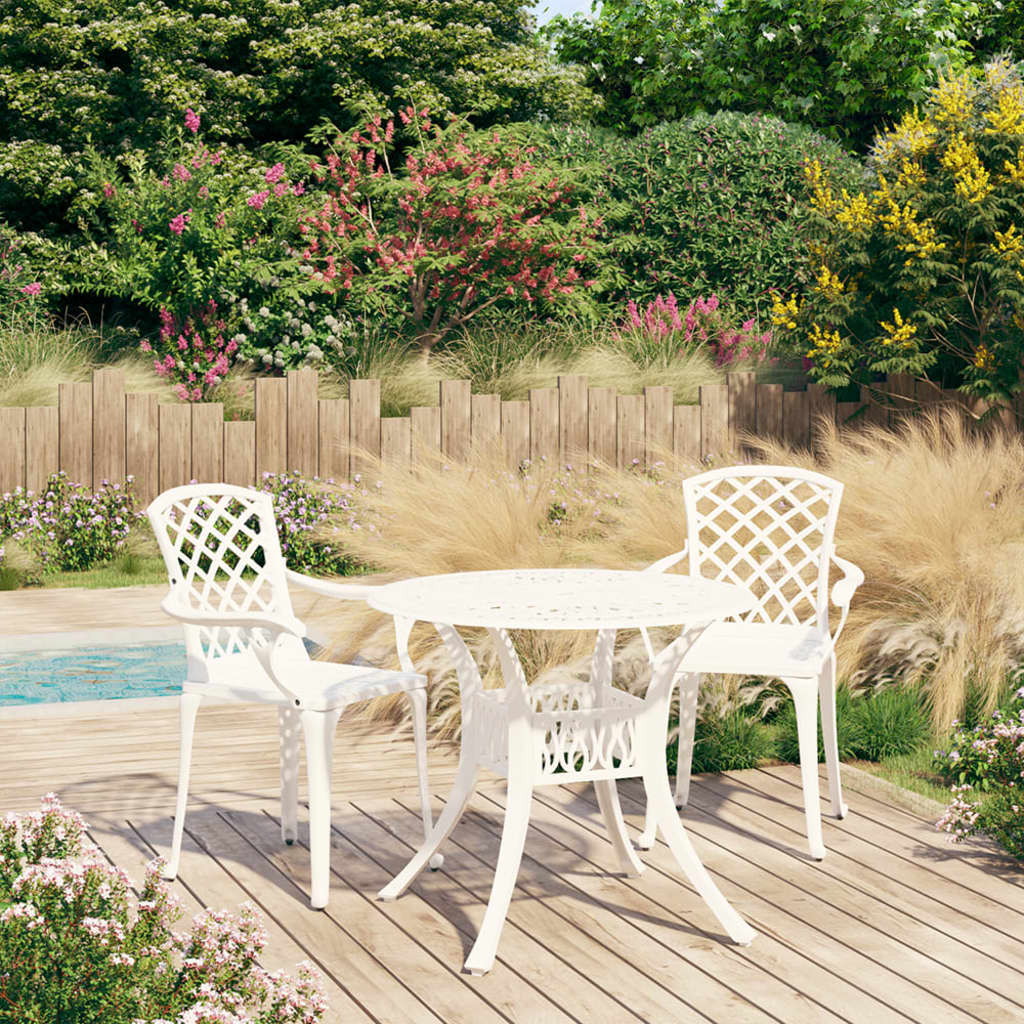 3-Tlg. Bistro-Set Aluminiumguss Bronzen