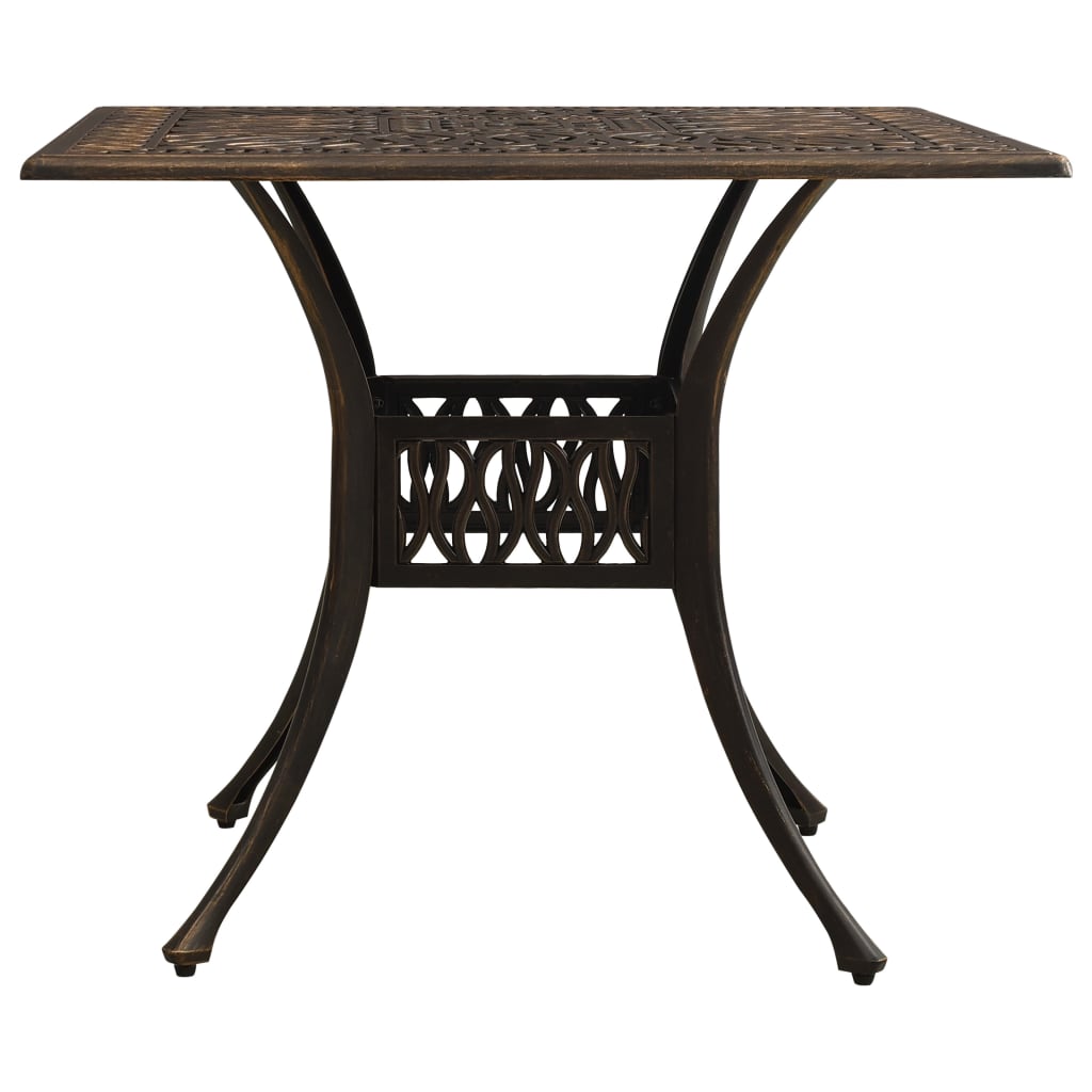 3-Tlg. Bistro-Set Aluminiumguss Bronzen