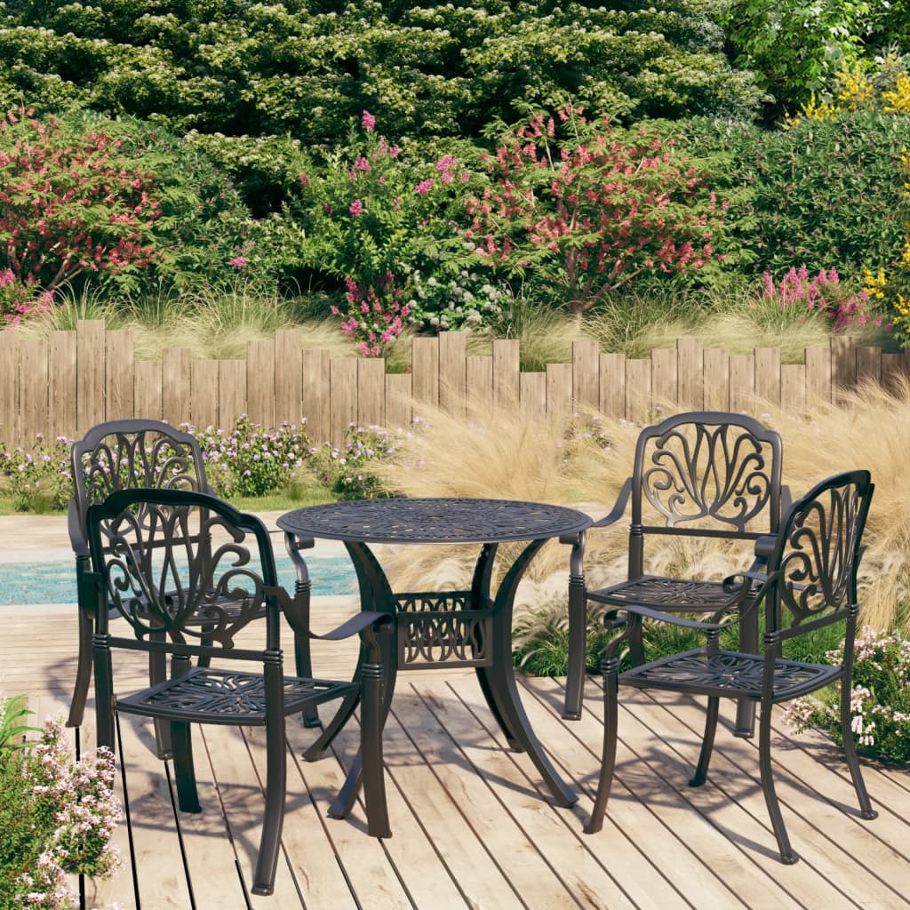 3-Tlg. Bistro-Set Aluminiumguss Bronzen