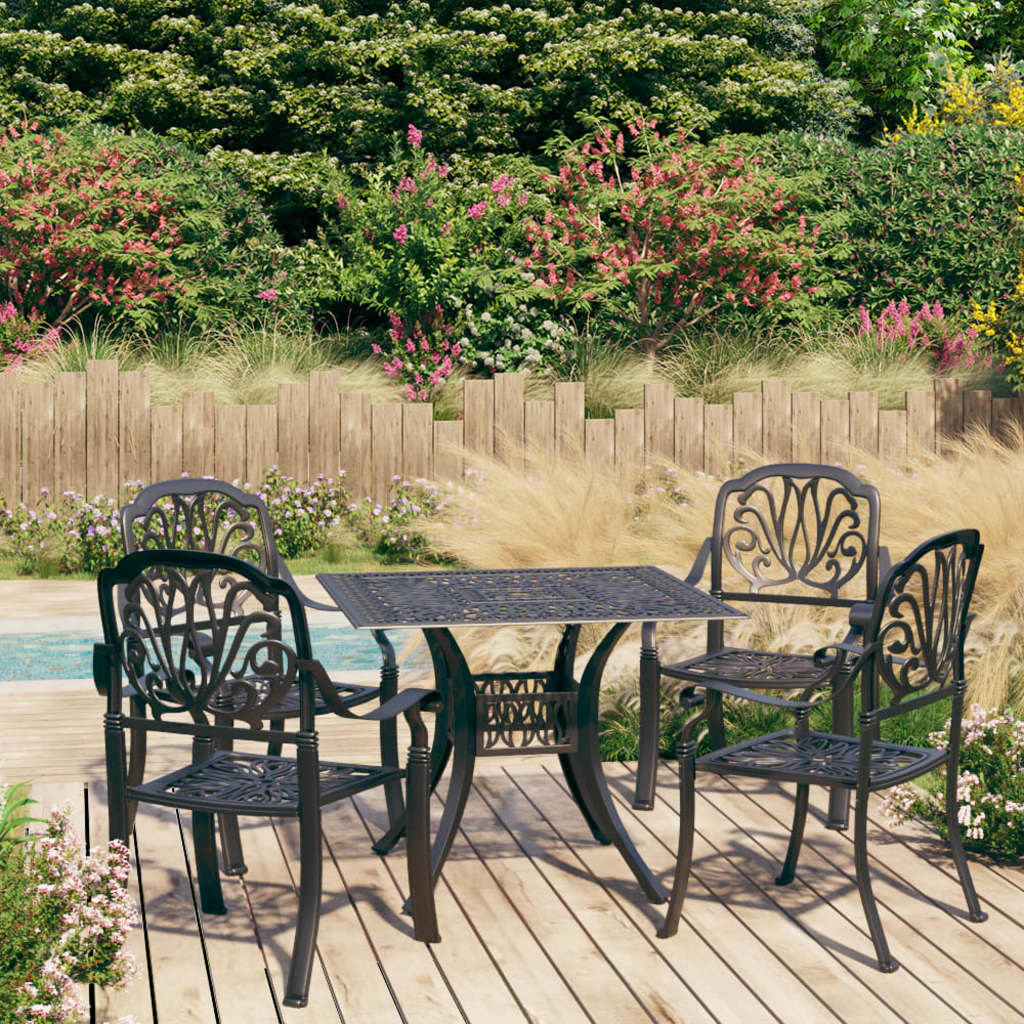 3-Tlg. Bistro-Set Aluminiumguss Bronzen