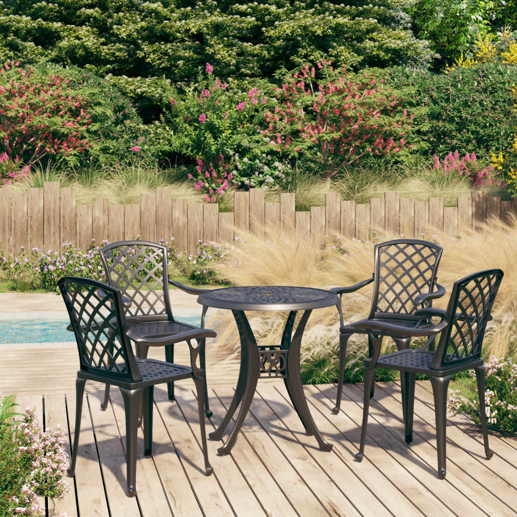 3-Tlg. Bistro-Set Aluminiumguss Bronzen