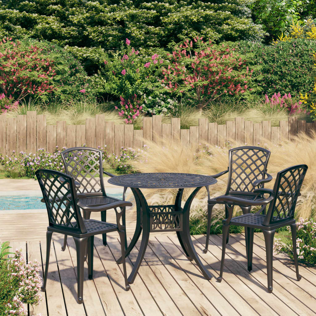 3-Tlg. Bistro-Set Aluminiumguss Bronzen