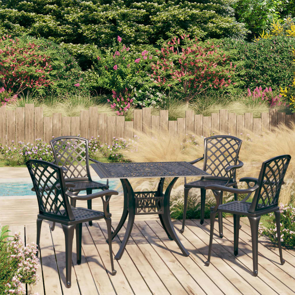3-Tlg. Bistro-Set Aluminiumguss Bronzen