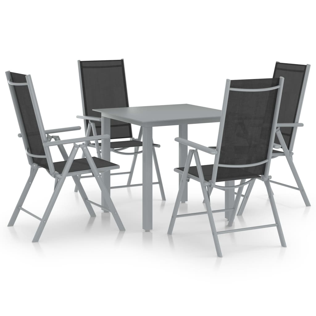 5-Tlg. Garten-Essgruppe Aluminium