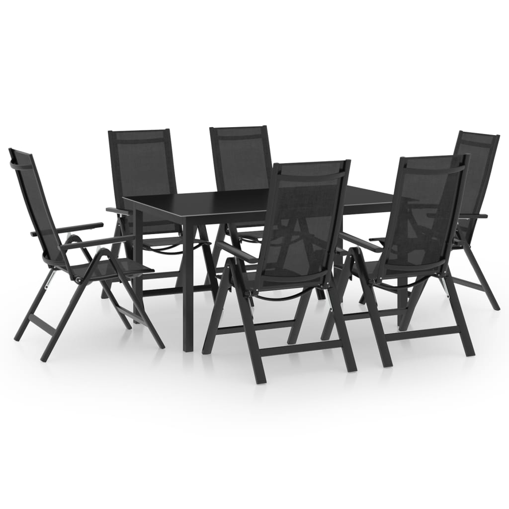5-Tlg. Garten-Essgruppe Aluminium Anthrazit