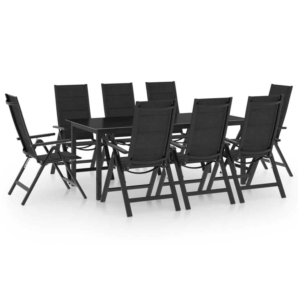 5-Tlg. Garten-Essgruppe Aluminium Anthrazit
