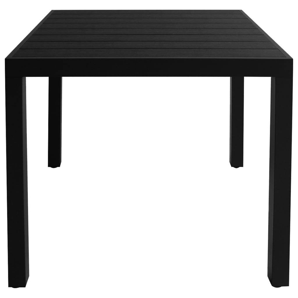 5-Tlg. Garten-Essgruppe Aluminium Schwarz