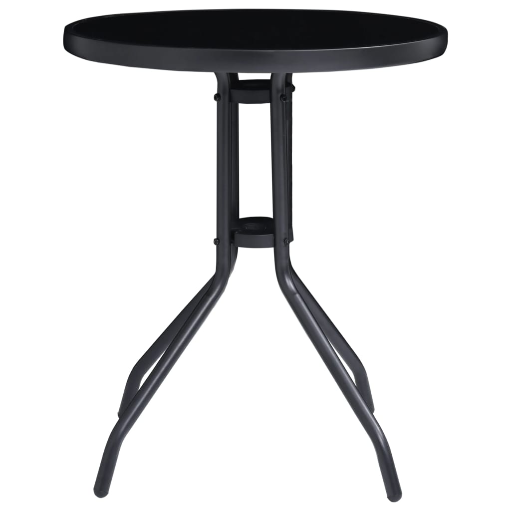 3-Tlg. Bistro-Set Schwarz Und Anthrazit