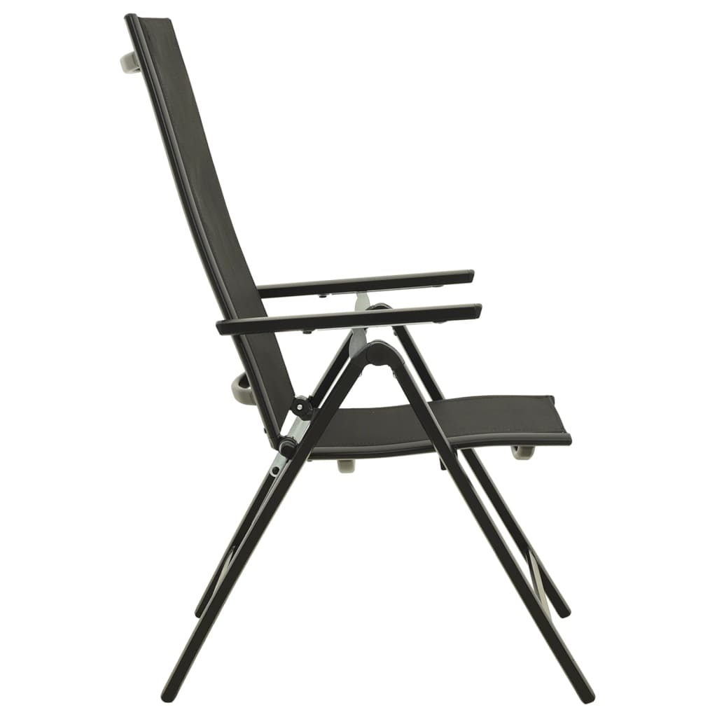 3-Tlg. Bistro-Set Schwarz Und Anthrazit