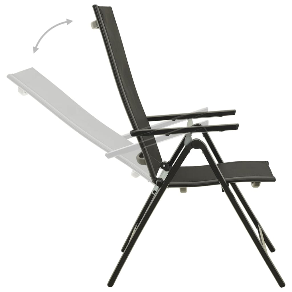 3-Tlg. Bistro-Set Schwarz Und Anthrazit
