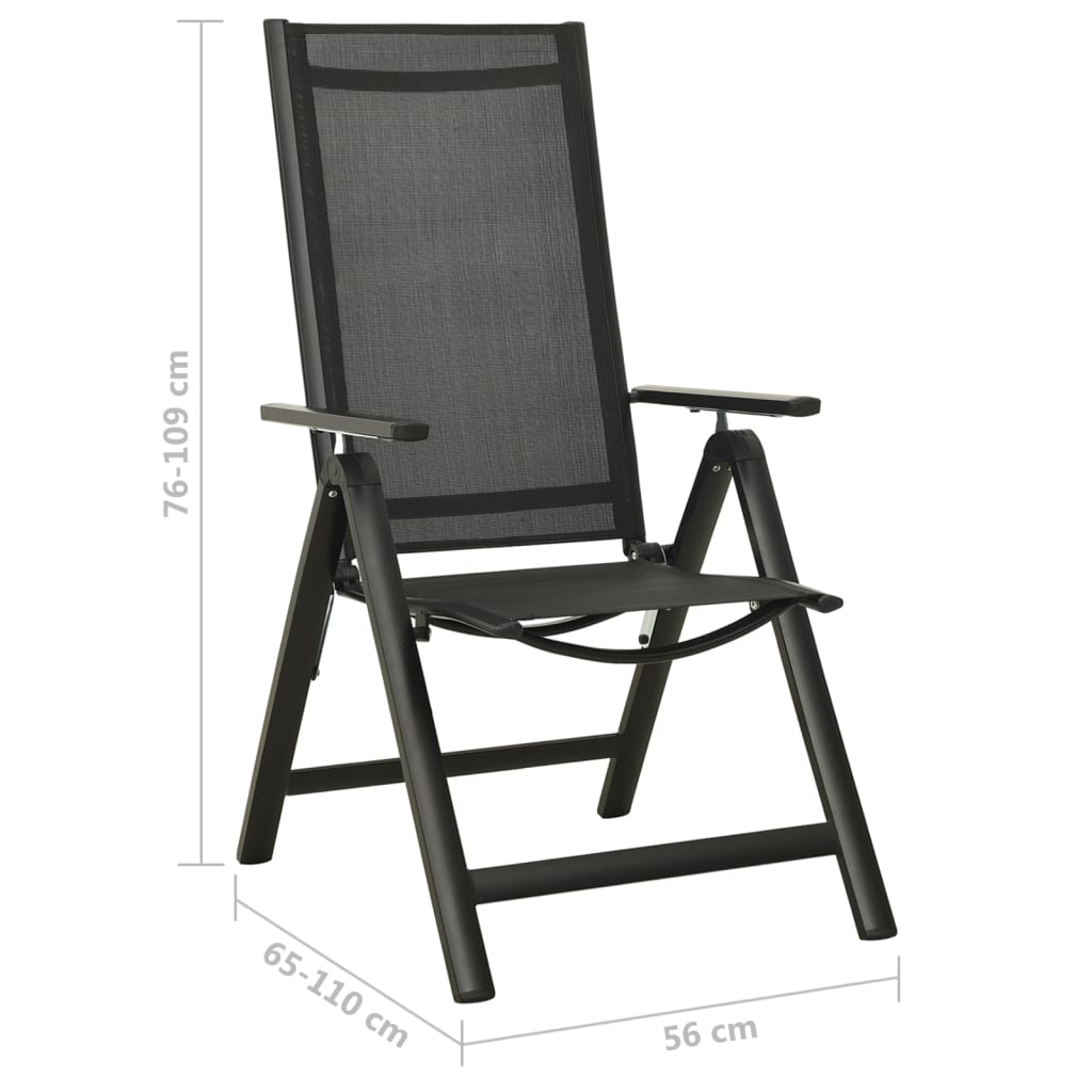 3-Tlg. Bistro-Set Schwarz Und Anthrazit