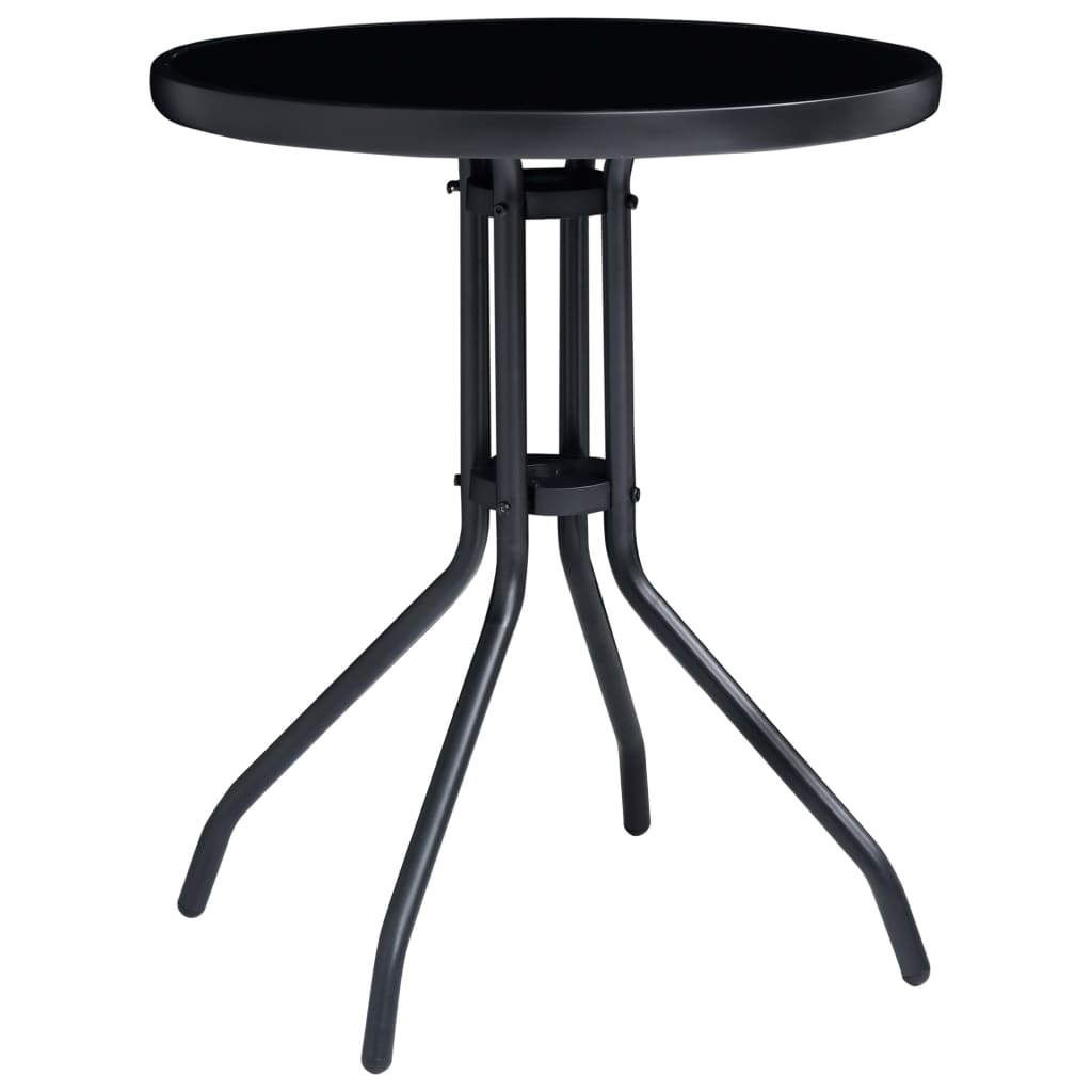 3-Tlg. Bistro-Set Schwarz Und Anthrazit