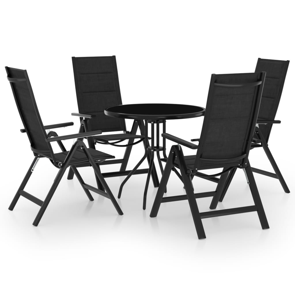 3-Tlg. Bistro-Set Schwarz Und Anthrazit