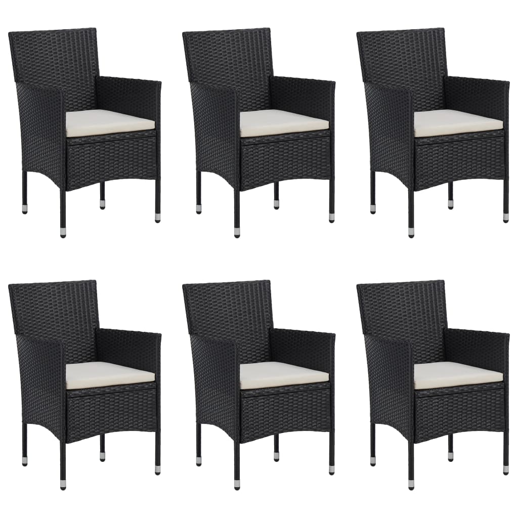 7-Tlg. Garten-Essgruppe Poly Rattan
