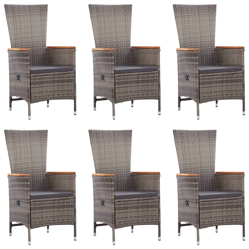7-Tlg. Garten-Essgruppe Poly Rattan