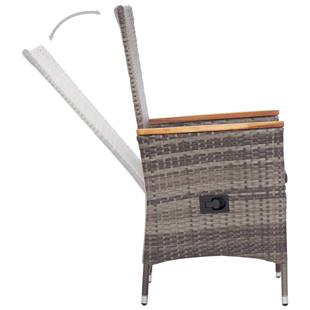 7-Tlg. Garten-Essgruppe Poly Rattan