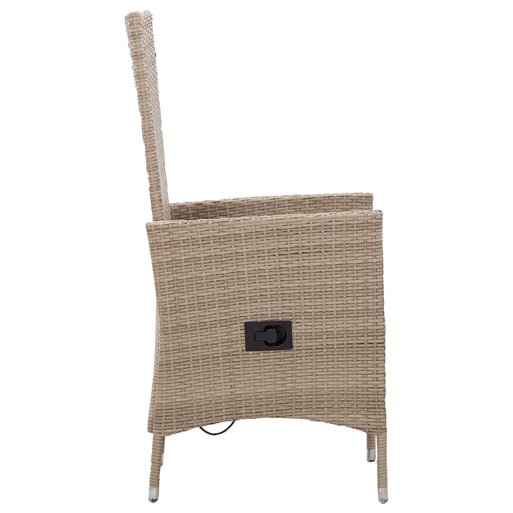 7-Tlg. Garten-Essgruppe Poly Rattan