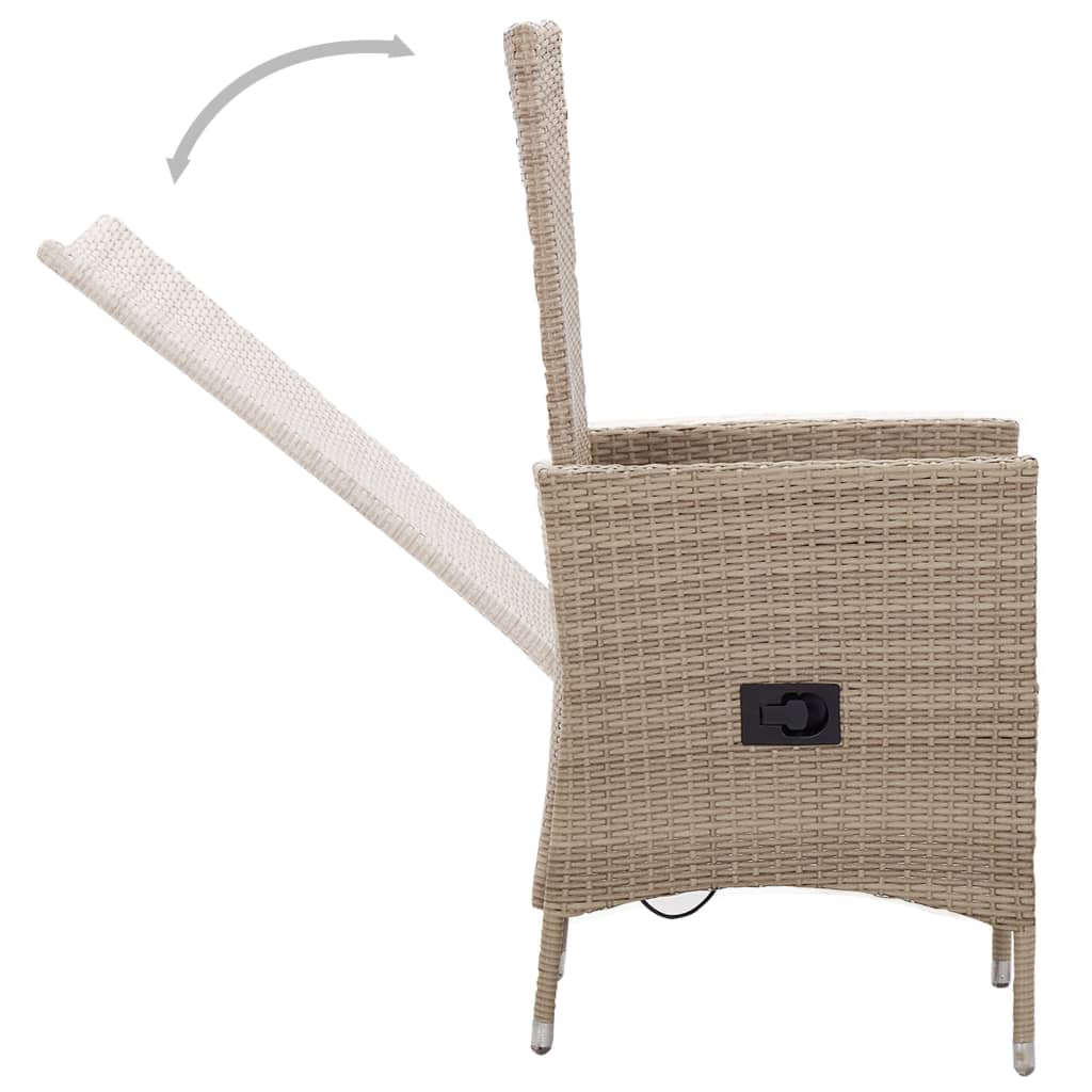 7-Tlg. Garten-Essgruppe Poly Rattan
