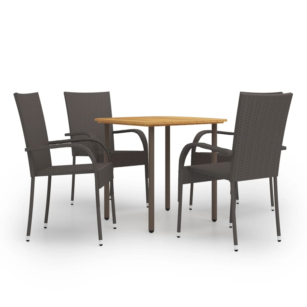 3-Tlg. Garten-Essgruppe Poly Rattan