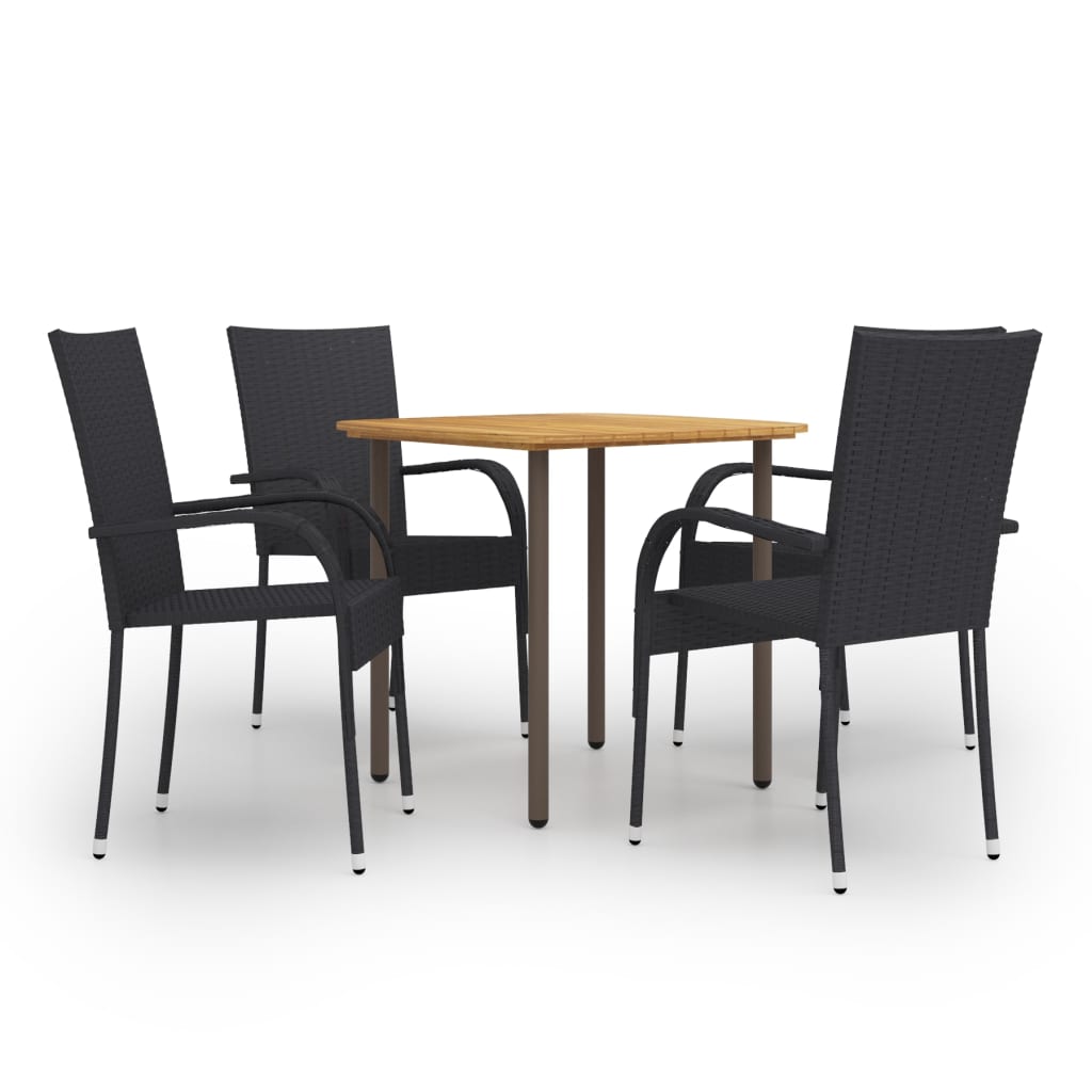 3-Tlg. Garten-Essgruppe Poly Rattan